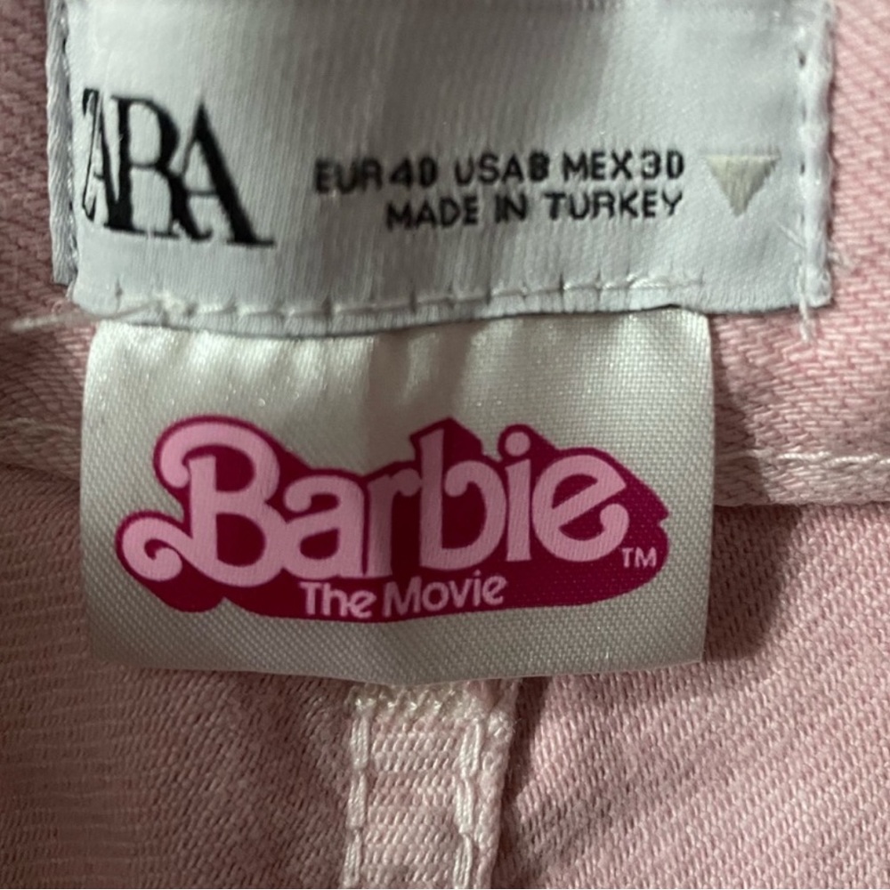 Zara x Barbie pink jeans NWT - Picture 6 of 10